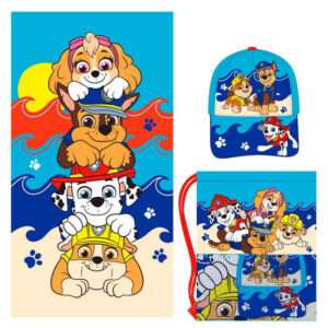 Paw Patrol Set Asciugamano + Bag + Cap Cerdà