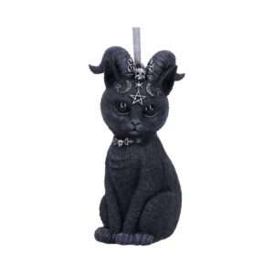 PAWZUPH BLACK HORNED CAT HANGING ORNAMEN Decorazioni Natalizie Nemesis Now