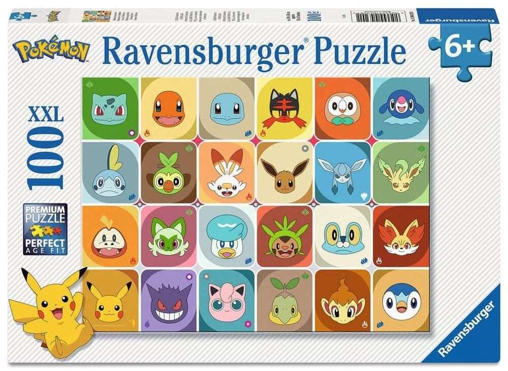 Pokémon Children's Jigsaw Puzzle Pokémon Faces (100 Pezzi Xxl) Ravensburger