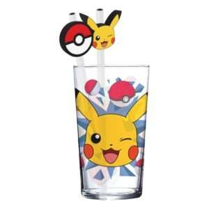 Pokémon Glass Tumbler Con Cannuccias Pikachu 485 Ml Stor