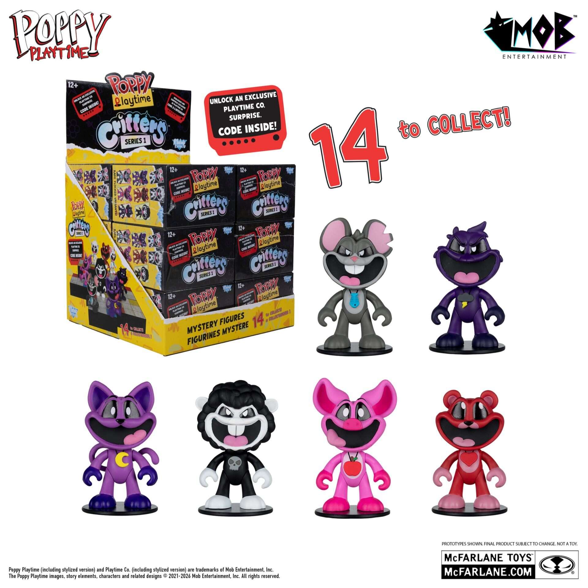 POPPY PLAYTIME BLIND BOX WAVE 1 DISPLAY (12) Mini Figura McFARLANE TOYS 25