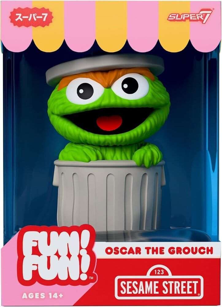 Sesame Street Fun! Fun! Soft Vinile Figur Wave 01 - Oscar The Grouch 18 Cm Super7