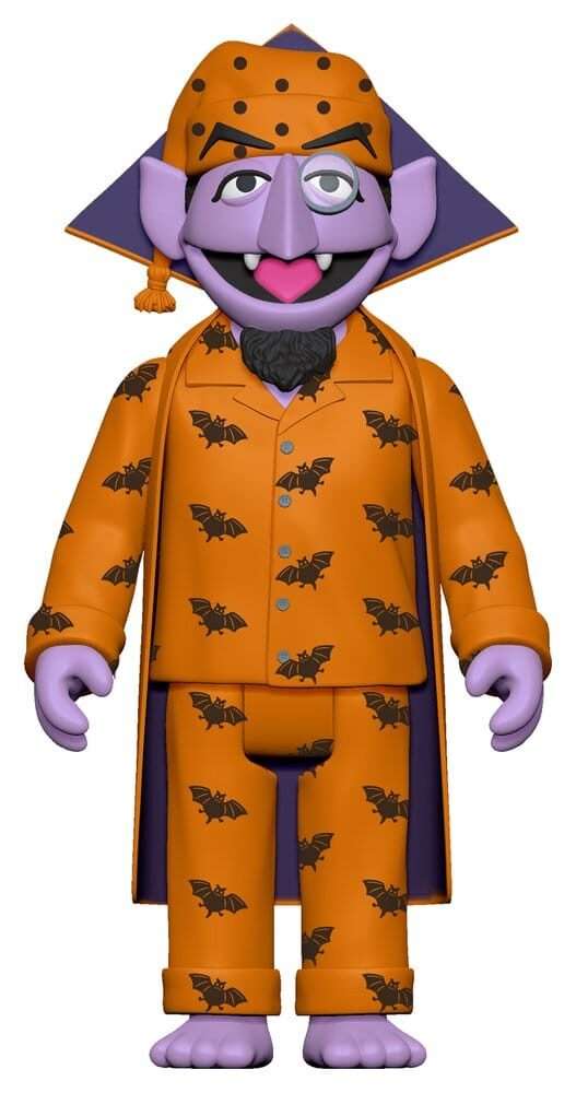 Sesame Street Reaction Action Figura Wave 06 Count Von Count (pjs) 10 Cm Super7