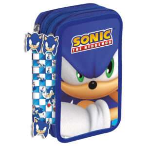 Sonic the Hedgehog triple pencil case Manenti