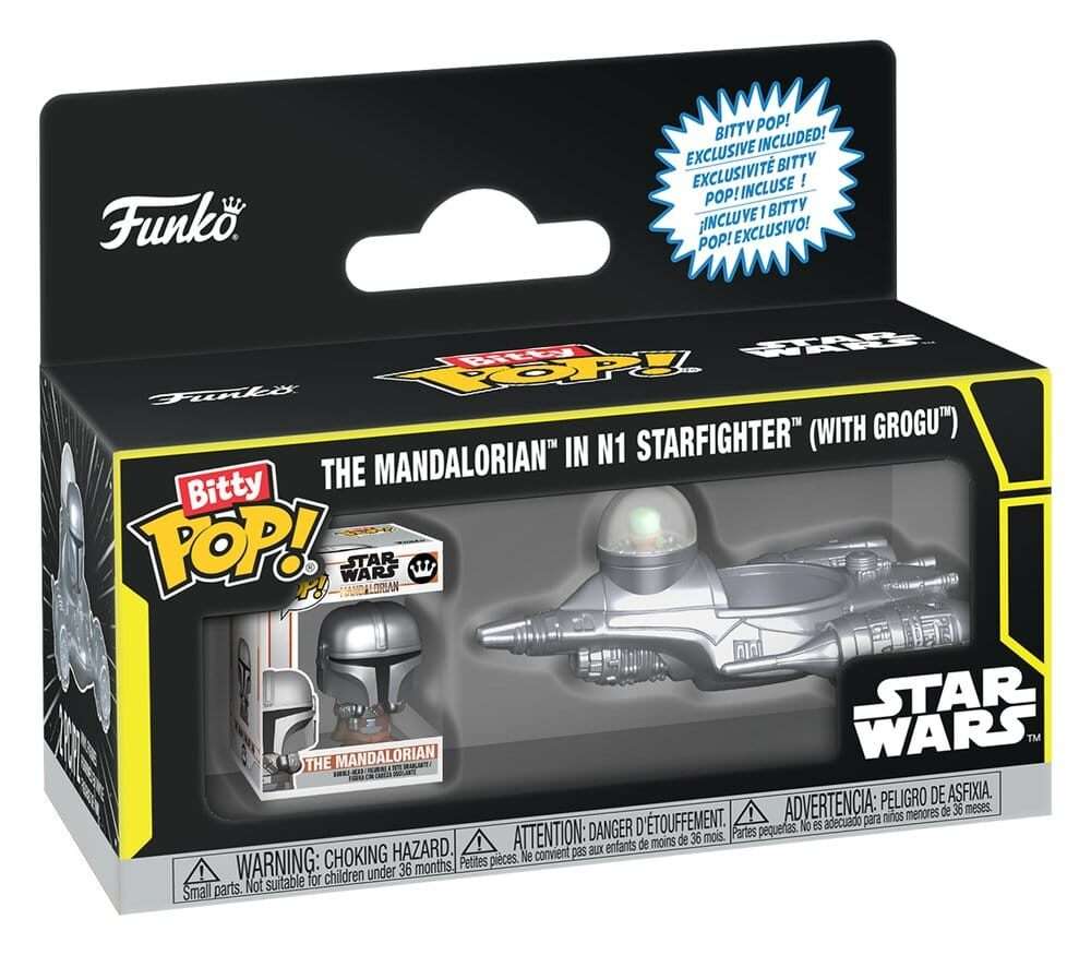 Star Wars Bitty Pop! Ride Vinile Figura N1 W/mando 2,5 Cm Funko