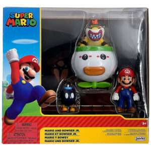 Super Mario Bros Mario E Bowser Jr. Blister Figures 6cm Jakks Pacific