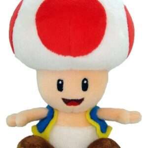 Super Mario Peluche Figura Toad 17 Cm Sanei