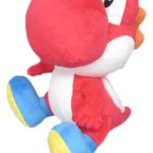 Super Mario Plush Figure Yoshi Red 17 Cm Sanei
