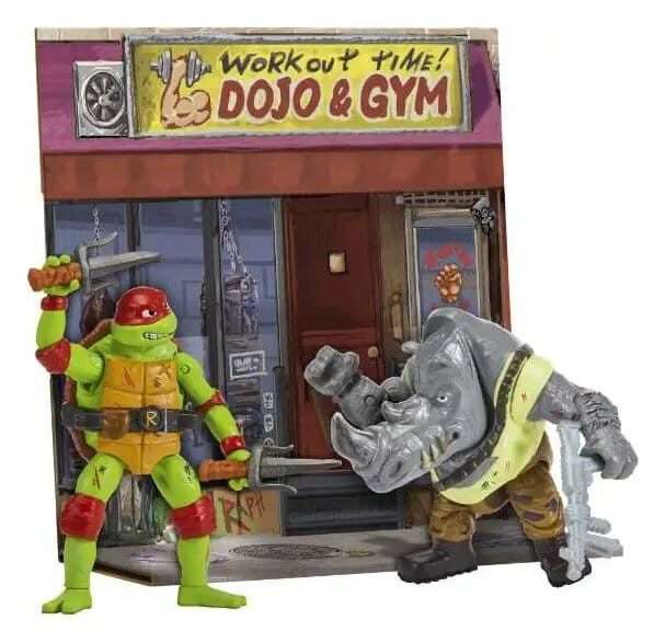 Teenage Mutant Ninja Turtles: Mutant Mayhem Battle Pack Action Figures Raphael Vs. Rocksteady 11 Cm Playmates