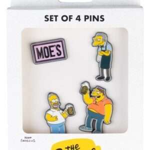 The Simpsons Pin Badges Set Of 4 Moe's Tavern Grupo Erik