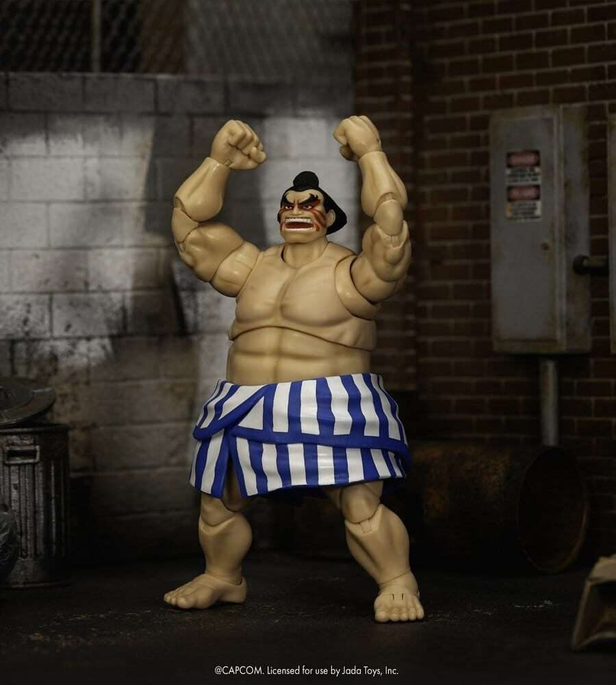 Ultra Street Fighter Ii: The Final Challengers Action Figura 1/12 E. Honda 16 Cm Jada Toys