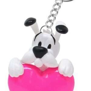 Asterix Keychain Dogmatix Pink Heart Plastoy