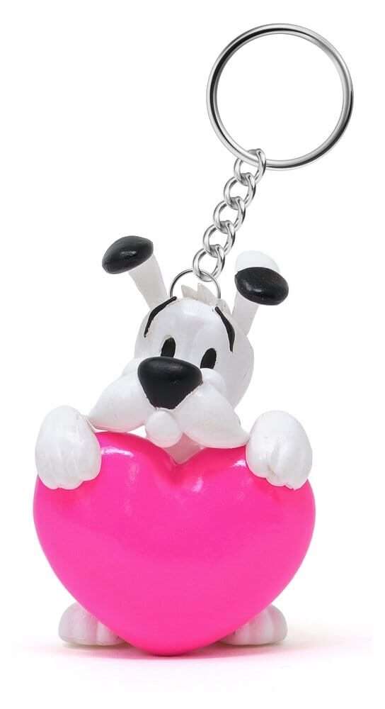 Asterix Keychain Dogmatix Pink Heart Plastoy