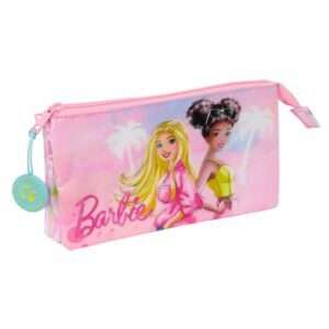 Barbie Painterly triple pencil case Safta