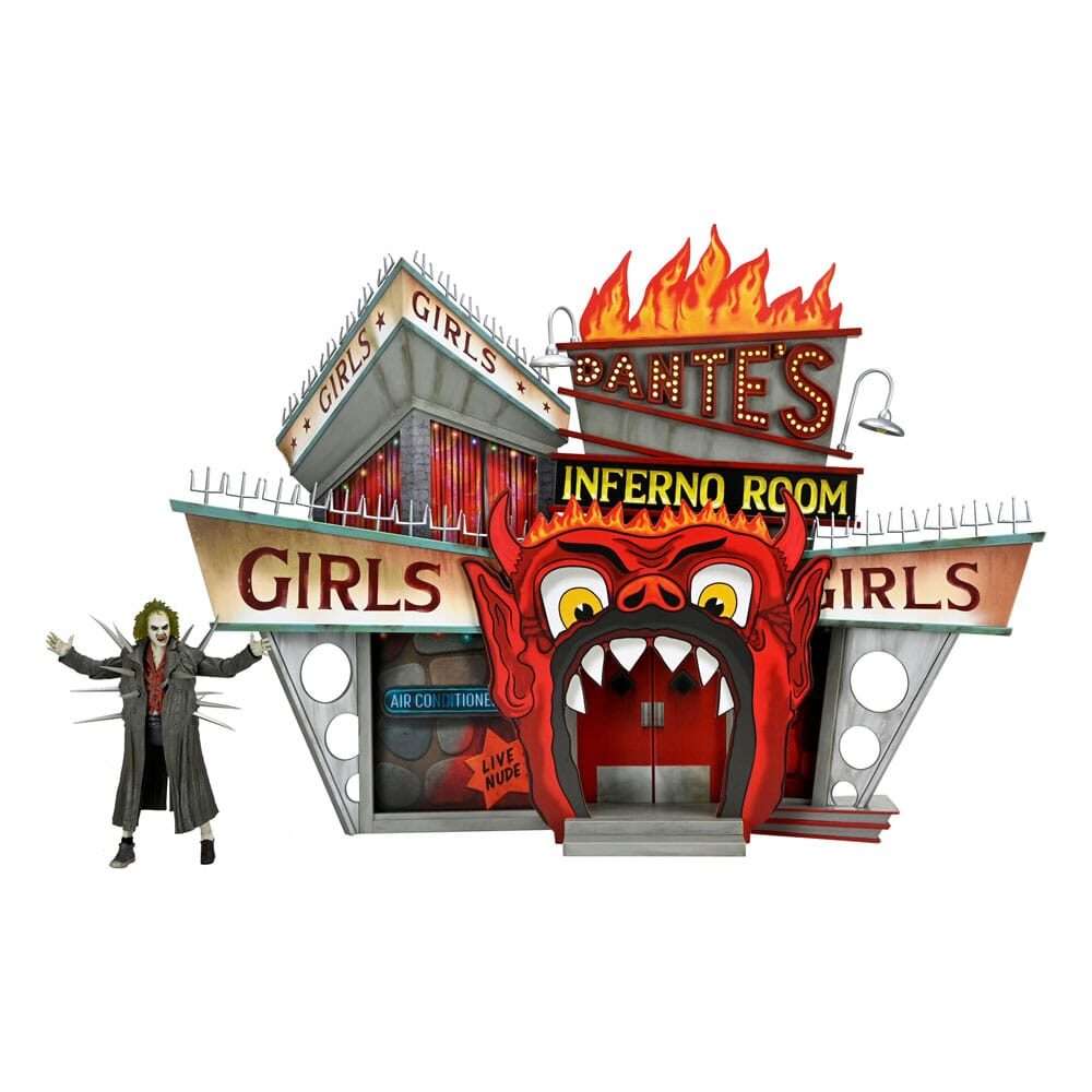 Beetlejuice (1988) Diorama Impermeabile Con Spikes Inferno Room Deluxe Set Neca