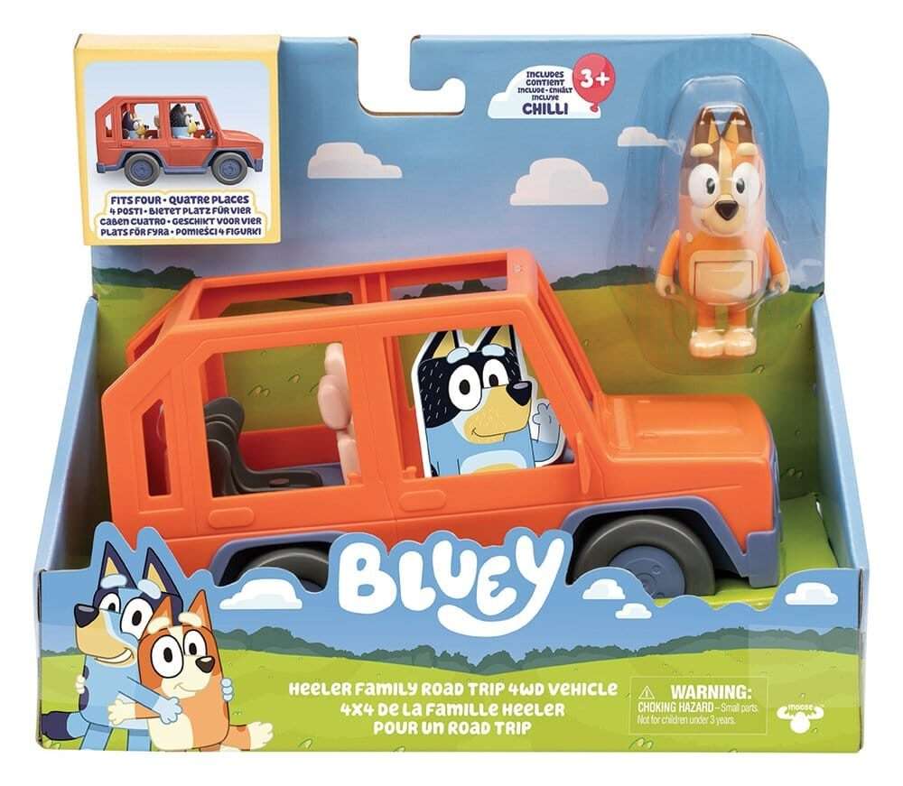Bluey Figura Pack Heeler Family Road Trip Moose Toys