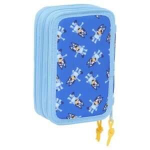 Bluey Lets Play triple pencil case 37pcs Safta