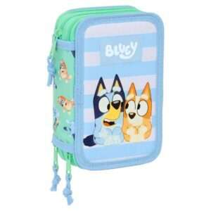 Bluey Sisters triple pencil case 37pcs Safta