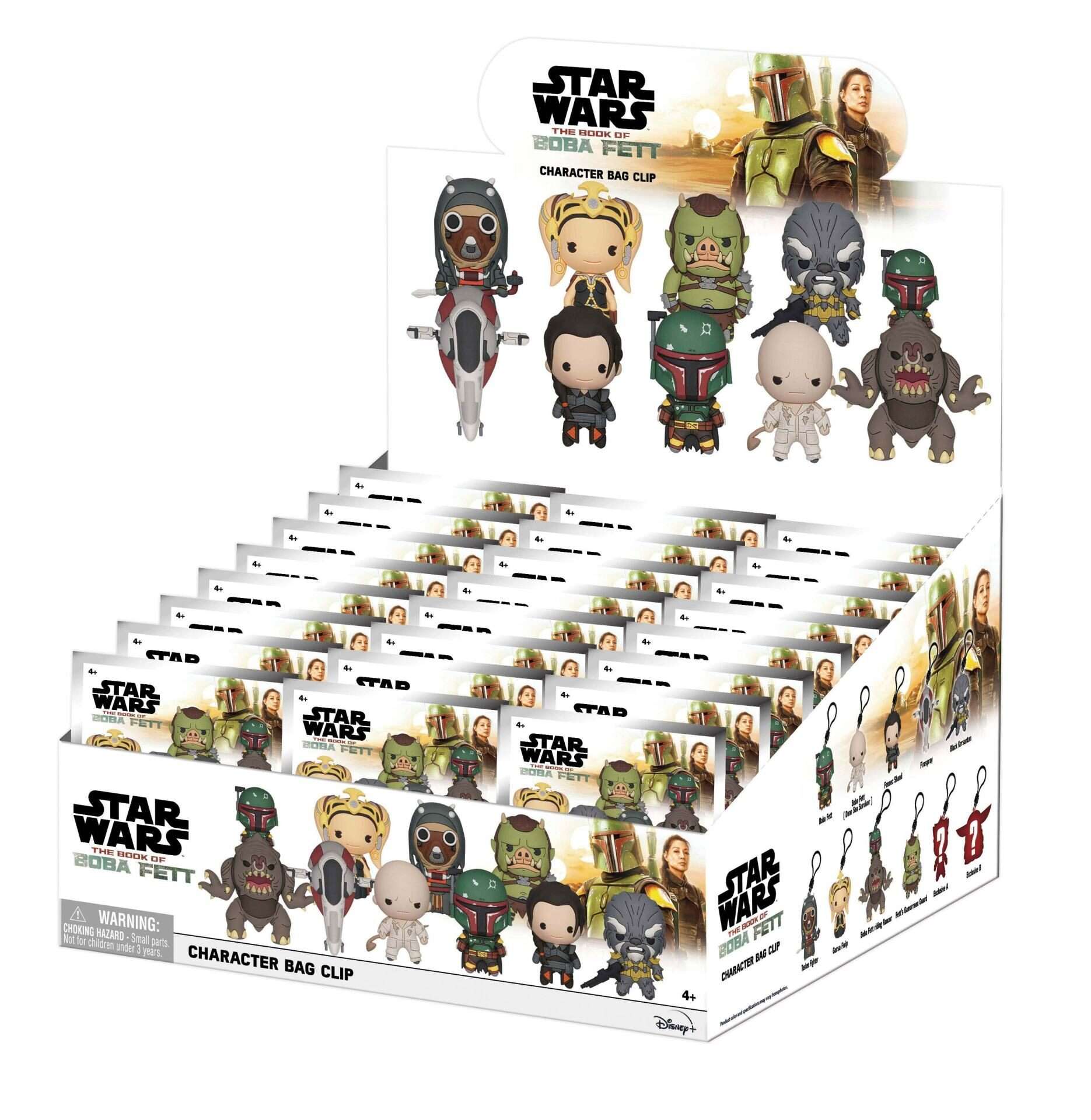 BOOK OF BOBA FETT BAG CLIP BLIND BOX DISPLAY (24) Moschettone MONOGRAM