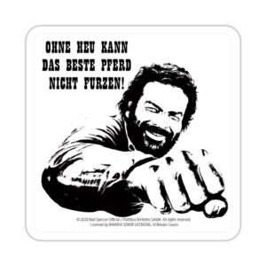 Bud Spencer Tin Sottobicchieri Faust Pferd 10 X 10 Cm Blechwaren Fabrik Braunschweig