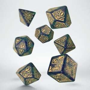 Call Of Cthulhu 7th Edition Dice Set Di 7 Blue-green & Gold Q Workshop