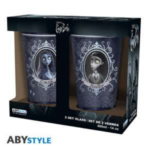 CORPSE BRIDE - Set of 2 XXL glasses - Victor & Emily