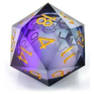 CritStones Liquid Core Dice D20 Twilight Ether 5 Cm Glassstaff