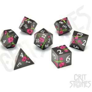 CritStones Metal Dice Set Nighttime Blossom (7) Glassstaff