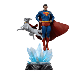 DC Superman Legacy Statua Superman e Krypto 1/10 31 Cm Iron Studios