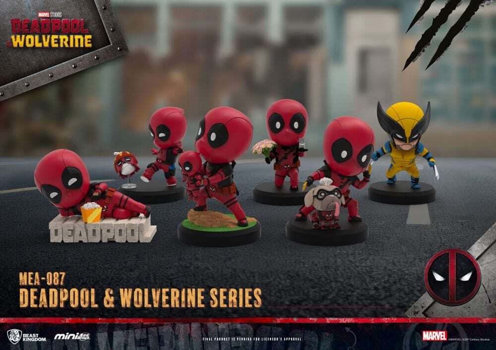 Deadpool 3 Deadpool & Wolverine Series Mini Uova Attack Figures Set 8 Cm Beast Kingdom Toys