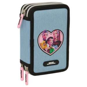 Demon Hunters Kpop Huntrix triple pencil case 37pcs Safta