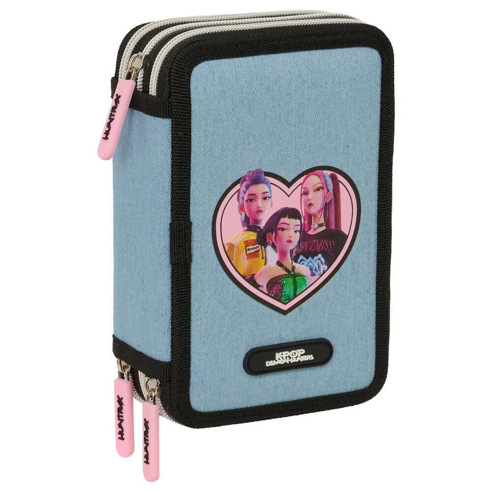 Demon Hunters Kpop Huntrix triple pencil case 37pcs Safta