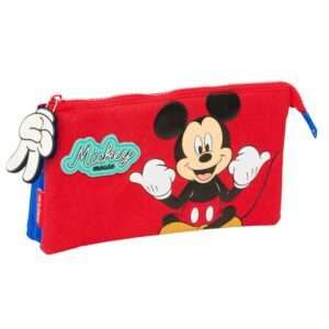 Disney Mickey Good Day triple pencil case Safta