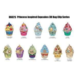 Disney Princess 3d Foam Bag Clips Cupcake  Con Figure Int.