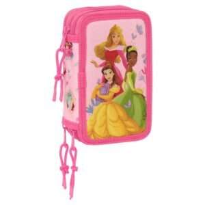 Disney Princess triple pencil case 37pcs Safta