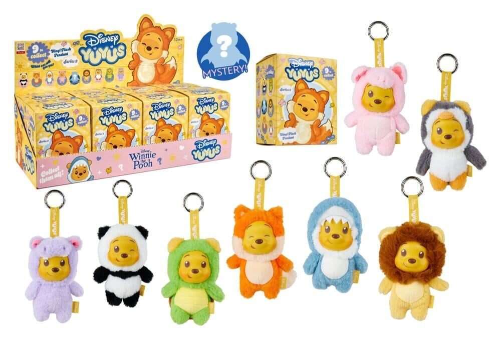 DISNEY YUYUS WINNIE THE POOH PELUCHE WAVE 2 BAG CLIP BLIND BOX (8) Moschettone SIMBA