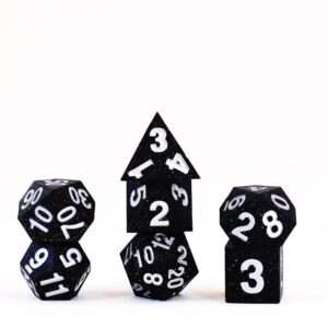 FanRoll Sharp Edge Silicone Dice Set Gold Scatter (7) FanRoll