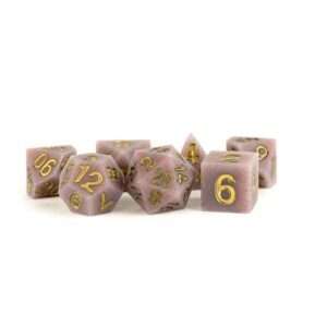 FanRoll Sharp Edge Silicone Dice Set Volcanic Soot (7) FanRoll
