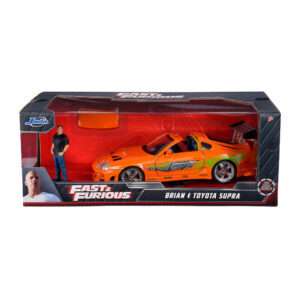 Fast & Furious Toyota Supra car + Brian figure set Jada Toys