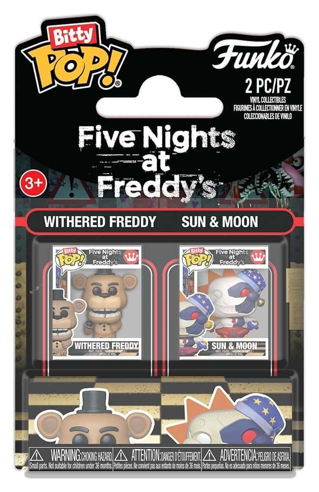Five Nights At Freddy's Bitty POP! Vinyl Figure 2-Pack Withered Freddy & Sun & Moon 2 Cm Funko