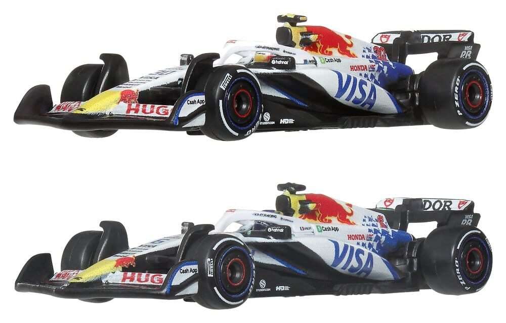 Formula 1 Hot Wheels Premium Die-Cast Vehicle 2-Pack 1:64 Team Visa Cash App Racing Bulls Mattel
