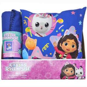 Gabbys Dollhouse Coperta In Pile + Cuscino Set Dreamworks Animation
