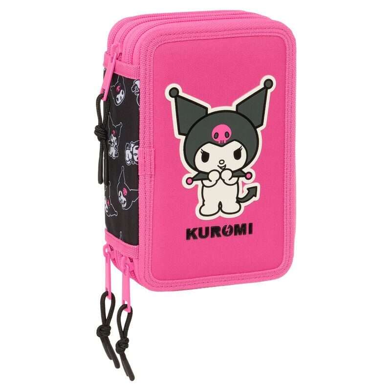 Hello Kitty Kuromi triple pencil case 37pcs Safta