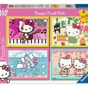 Hello Kitty Puzzle 4-pack Let's Go, Hello Kitty! (4x100 Pezzi) Ravensburger