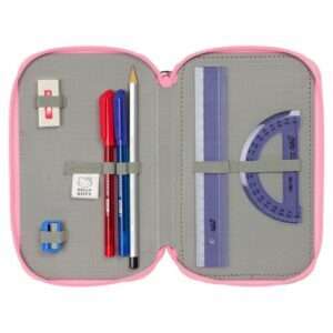 Hello Kitty triple pencil case 37pcs Safta