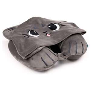 Hoodeazzz Cats Beans & Co hooded travel pillow Puckator