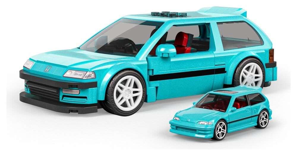 Hot Wheels Speed Series Mattel Brick Shop Building Set 1/32 Custom ’90 Honda Civic EF Mattel