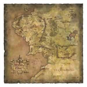 Il Signore Degli Anelli Art Print Parchment Map Of Middle-earth 59 X 30 Cm Weta Workshop
