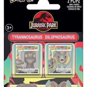 Jurassic Park Bitty POP! Vinyl Figure 2-Pack Tyrannosaurus Fossil & Dilophosaurus 2 Cm Funko