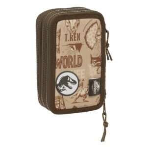 Jurassic World triple pencil case 37pcs Safta